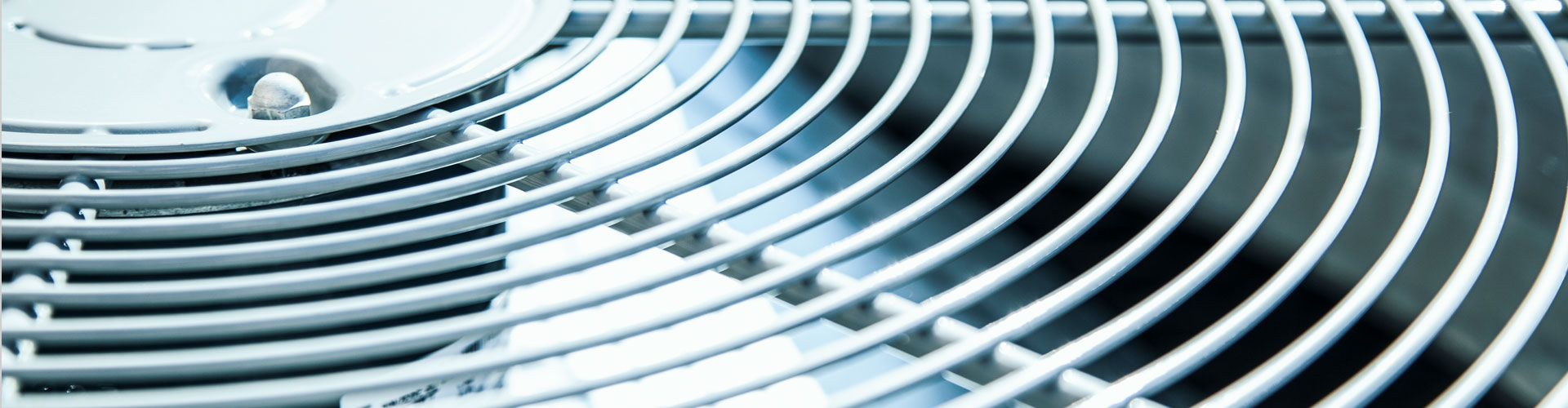 Closeup of a Central Air Conditioning fan