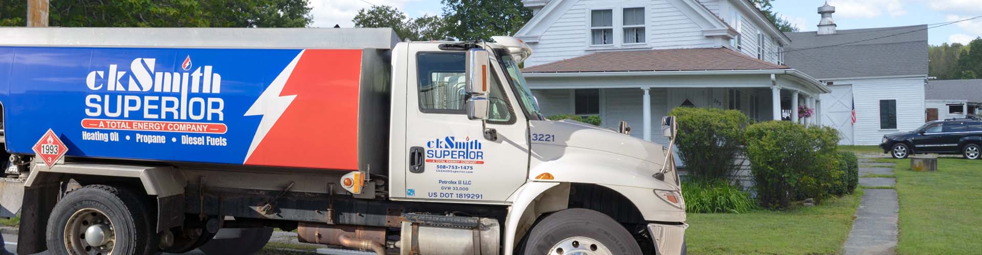 ckSmithSuperior service truck onsite at a home in Worcester or Centeral MA