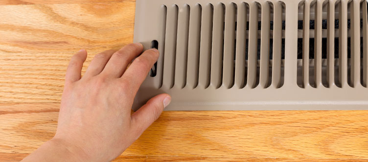 Registers push hot air throughout your home and indicate the use of an gas furnace